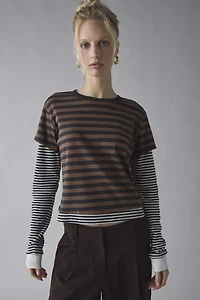 BDG Tye Long Sleeve Layered Twofer Tee