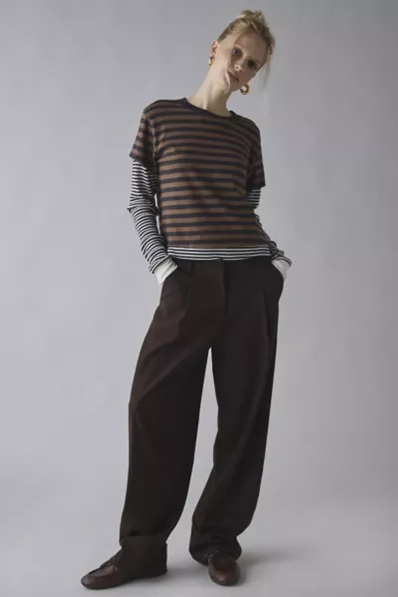 BDG Tye Long Sleeve Layered Twofer Tee