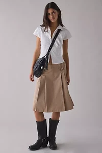 The Ragged Priest Clerk Pleated Utility Midi Skirt