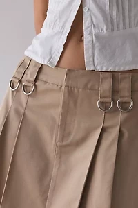 The Ragged Priest Clerk Pleated Utility Midi Skirt