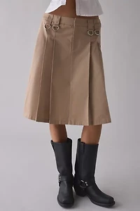 The Ragged Priest Clerk Pleated Utility Midi Skirt