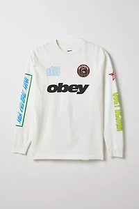 OBEY Global Logo Long Sleeve Tee