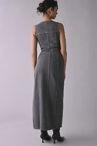 The Ragged Priest Defence Panel Seam Denim Maxi Dress