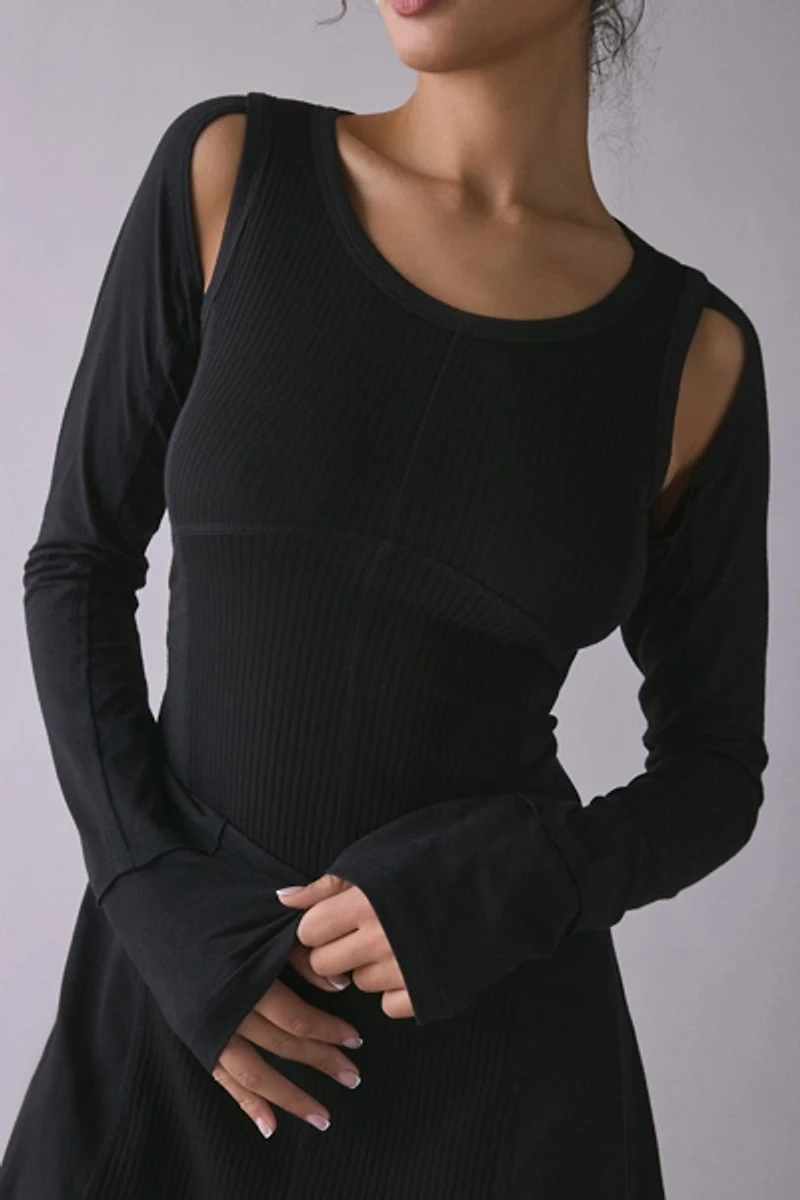 The Ragged Priest Agent Cut-Out Jersey Knit Mini Dress