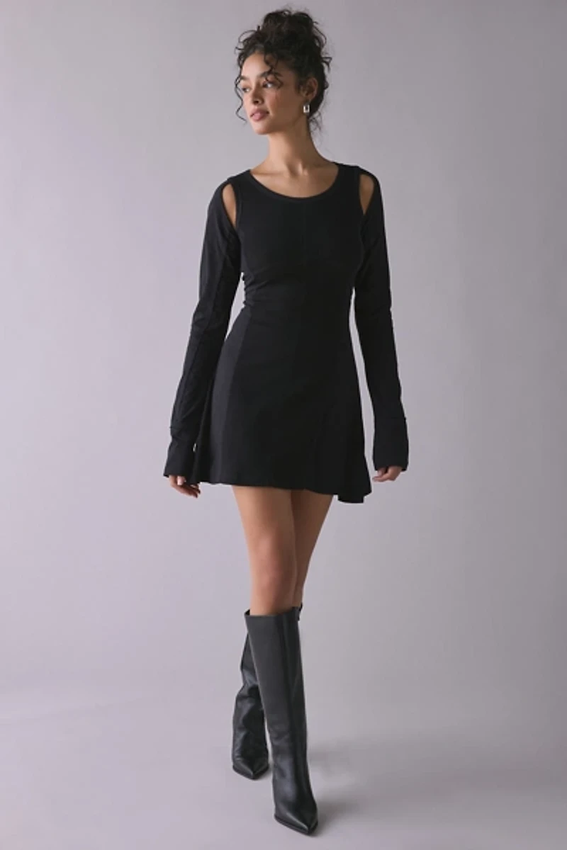 The Ragged Priest Agent Cut-Out Jersey Knit Mini Dress