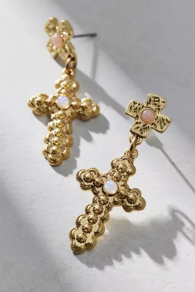 Christa Statement Cross Dangle Earring