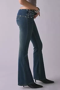 The Ragged Priest Studded Belt Low-Rise Bootcut Jean