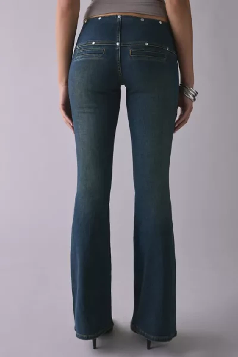 The Ragged Priest Studded Belt Low-Rise Bootcut Jean