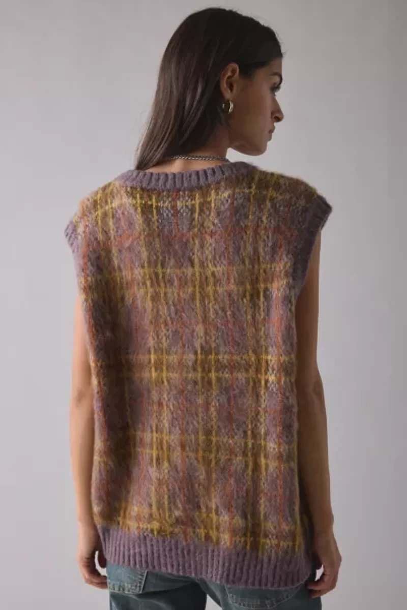 The Ragged Priest Civilian Check Knit Sweater Vest