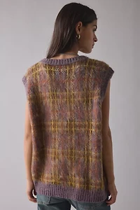 The Ragged Priest Civilian Check Knit Sweater Vest