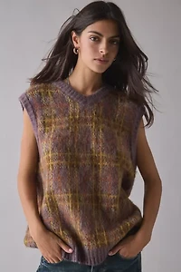 The Ragged Priest Civilian Check Knit Sweater Vest