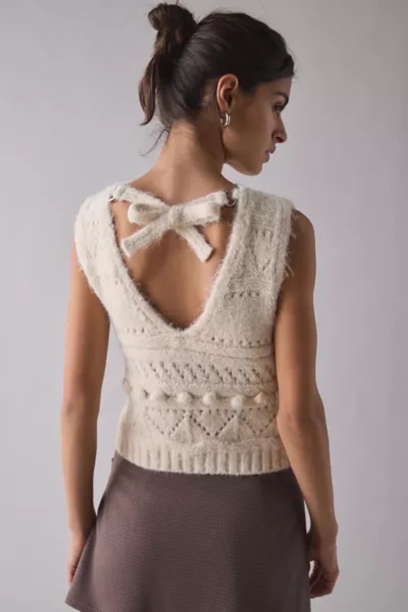 The Ragged Priest Unit Cable Knit Sweater Vest