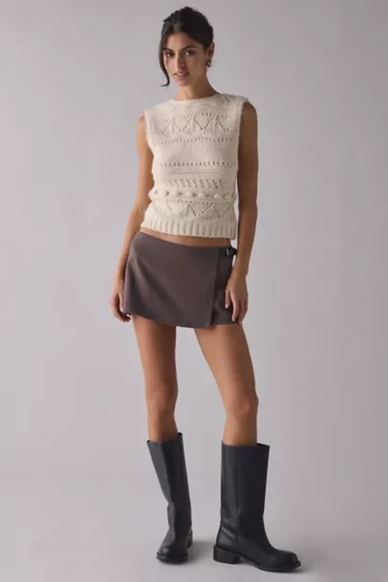 The Ragged Priest Unit Cable Knit Sweater Vest