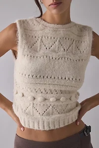 The Ragged Priest Unit Cable Knit Sweater Vest