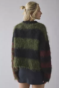 The Ragged Priest Humbug Striped Fuzzy Knit Sweater