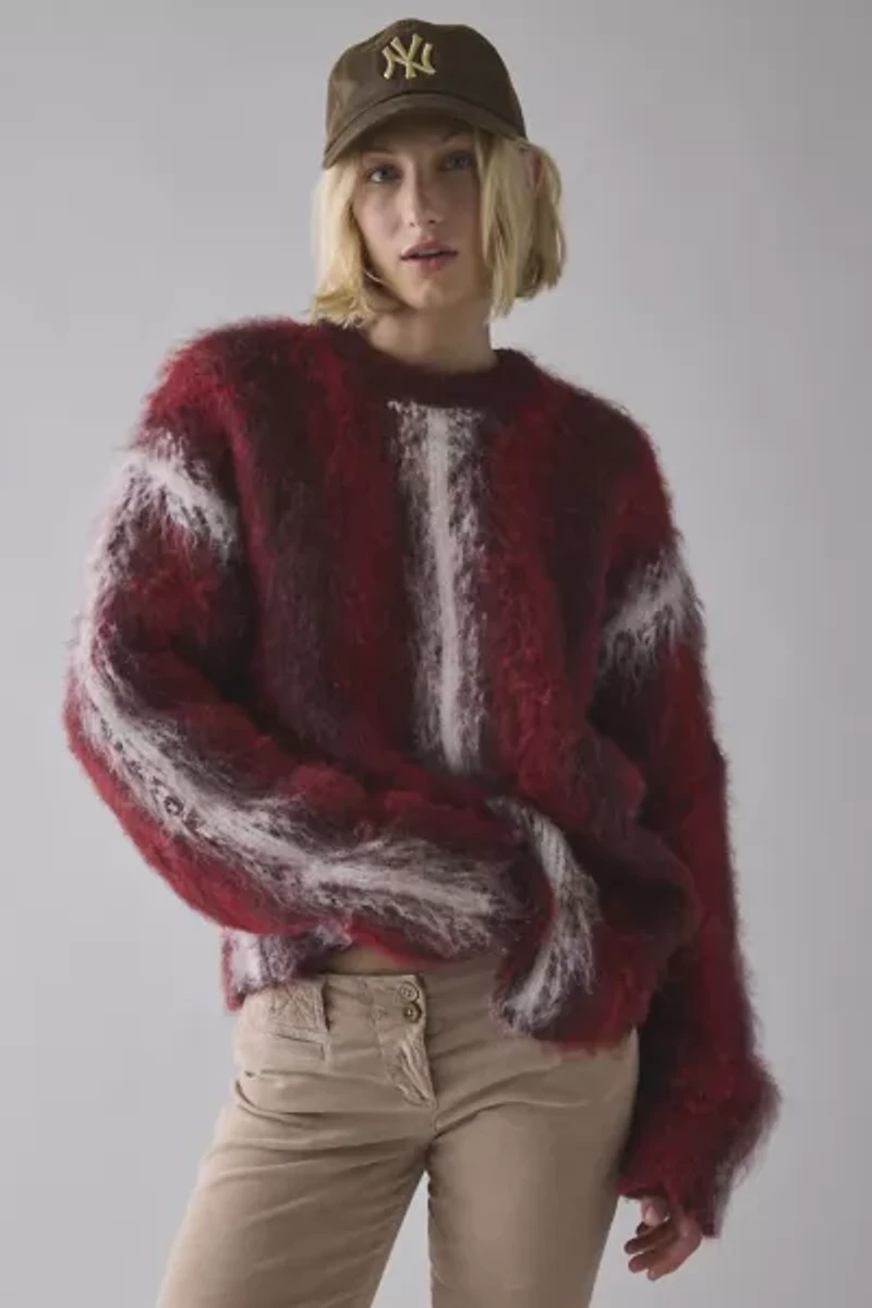 The Ragged Priest Obscure Brushed Stripe Knit Oversized Sweater