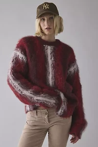 The Ragged Priest Obscure Brushed Stripe Knit Oversized Sweater