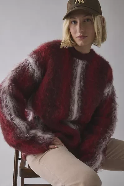 The Ragged Priest Obscure Brushed Stripe Knit Oversized Sweater