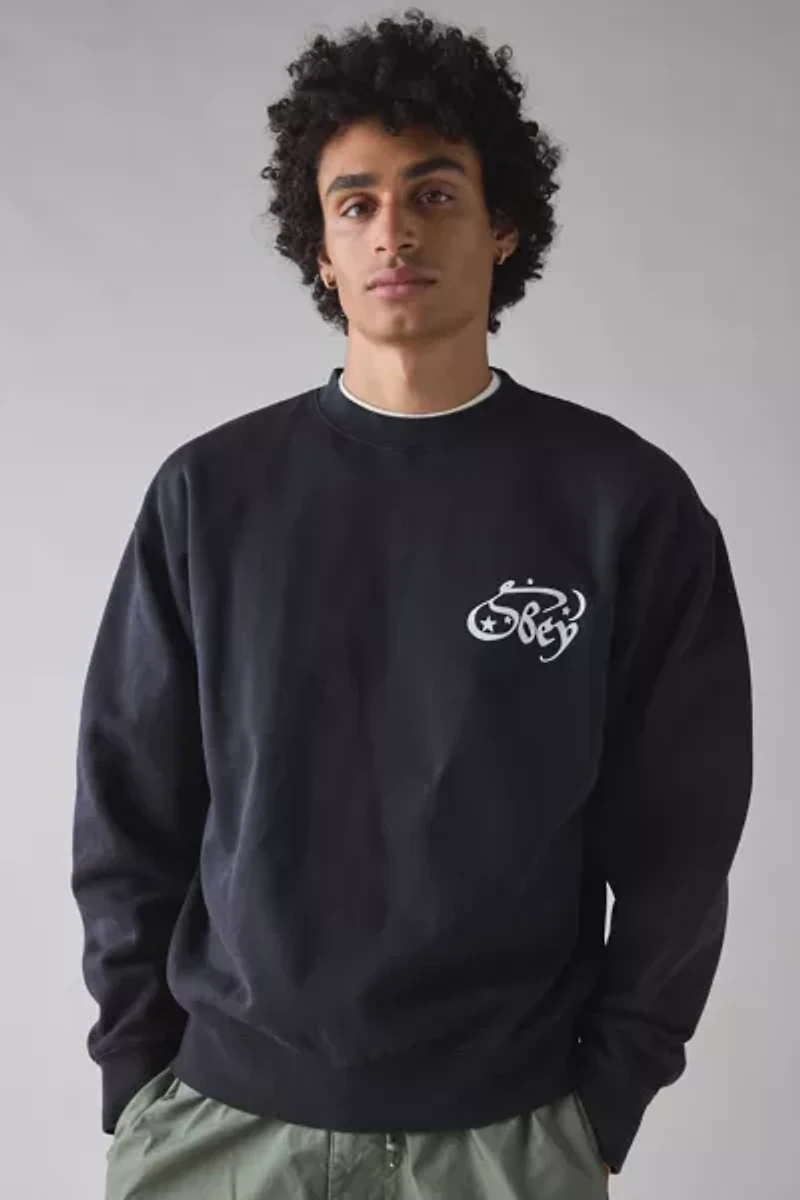 OBEY Spellbound Graphic Crew Neck Sweatshirt