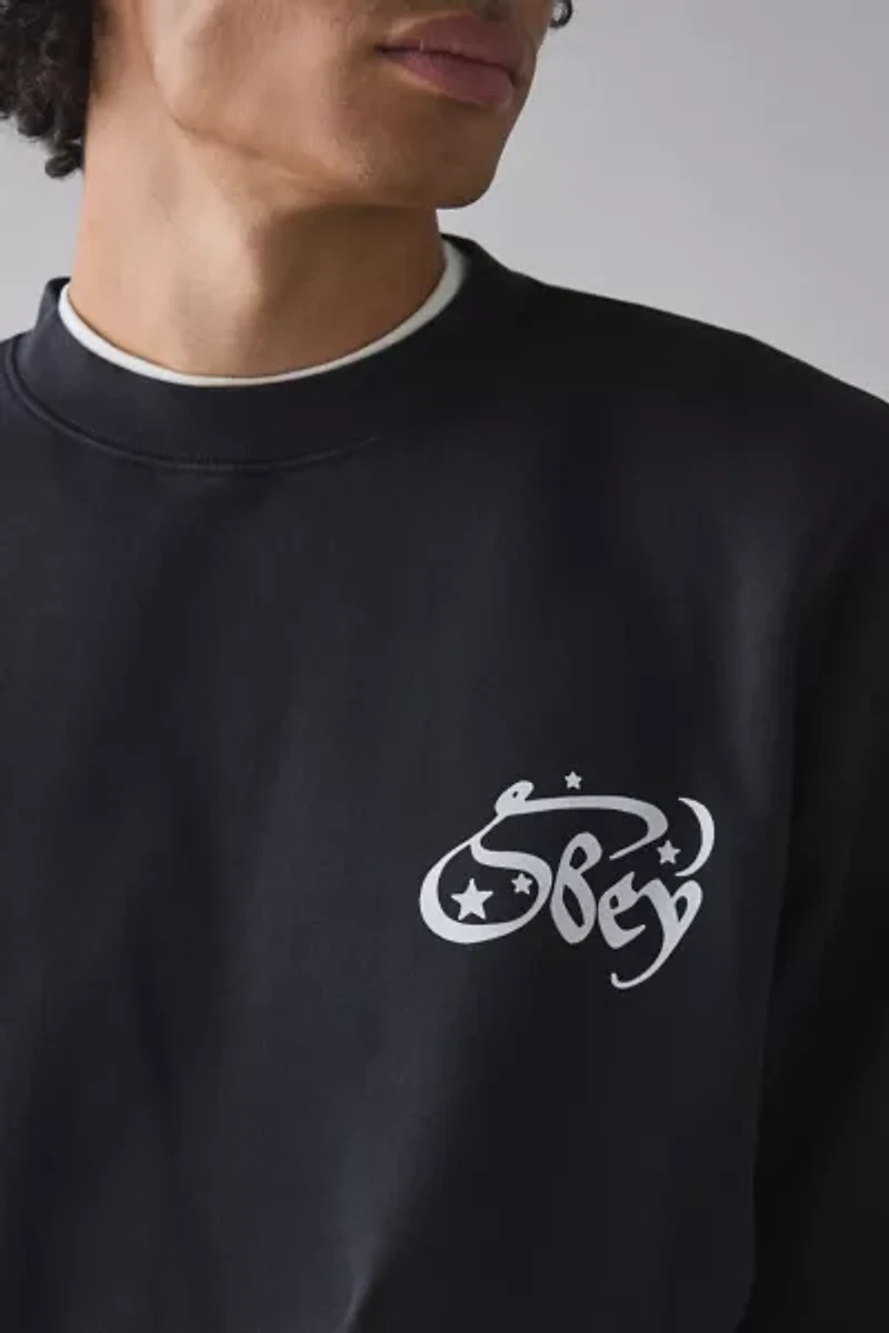 OBEY Spellbound Graphic Crew Neck Sweatshirt