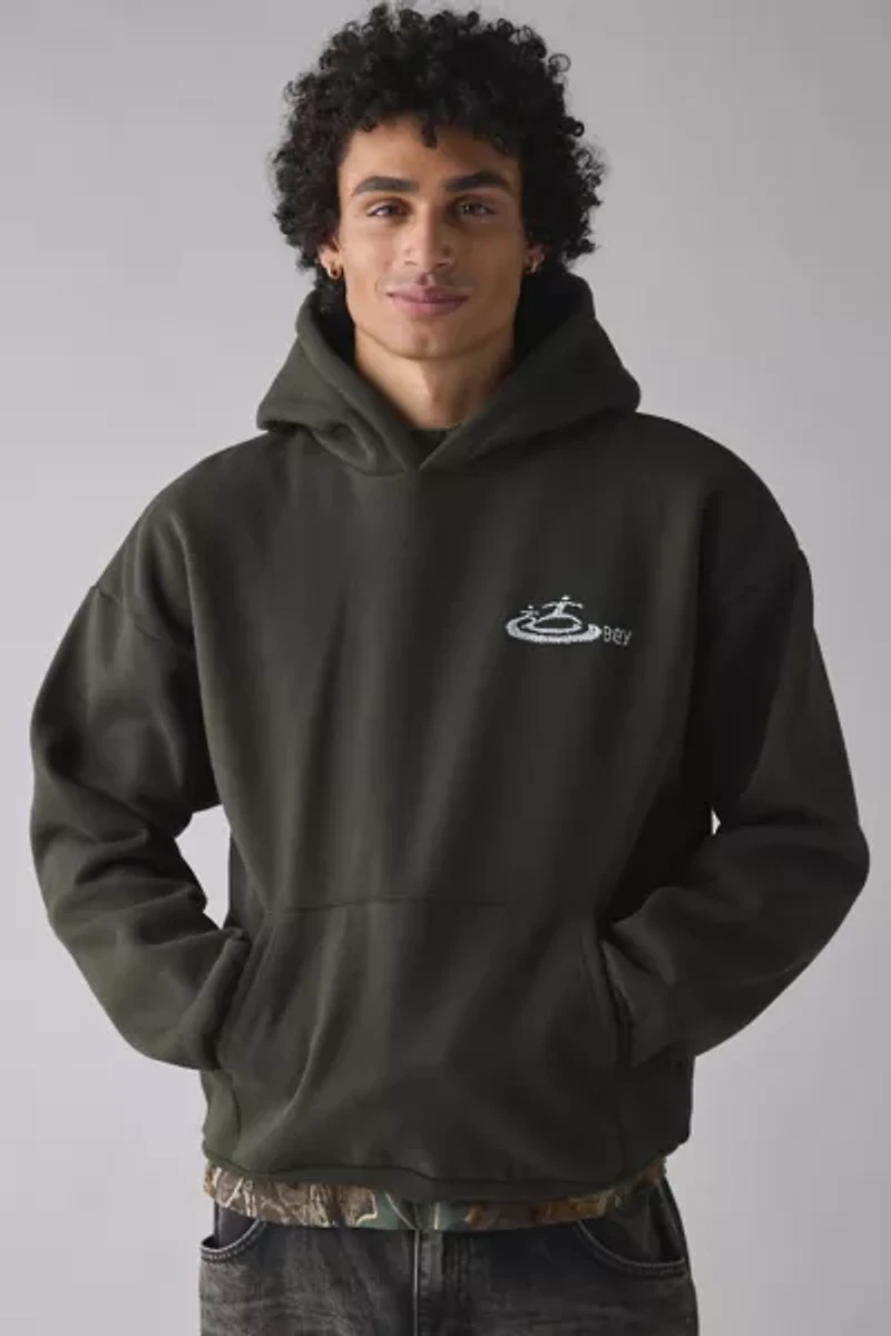 OBEY Corp Graphic Extra Heavyweight Hoodie Sweatshirt