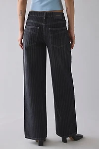 The Ragged Priest Pinstripe Release Low-Rise Baggy Jean