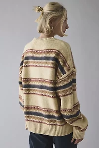 The Ragged Priest Skull Fair Isle Knit Oversized Sweater