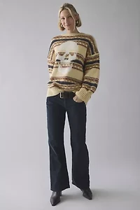 The Ragged Priest Skull Fair Isle Knit Oversized Sweater