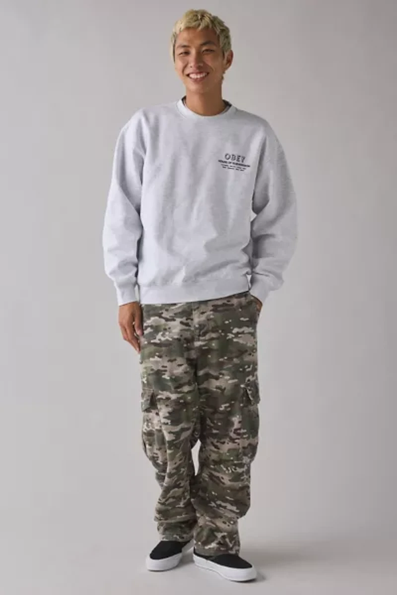 OBEY House Of Subversion Graphic Crew Neck Sweatshirt