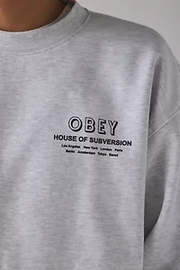 OBEY House Of Subversion Graphic Crew Neck Sweatshirt