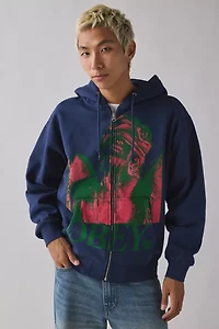 OBEY Blindfold Graphic Zip Hoodie Sweatshirt