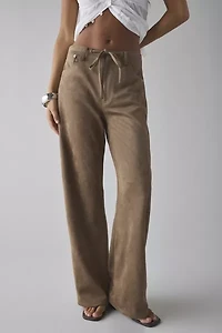 Lioness Dusty Faux Suede Wide Leg Pant