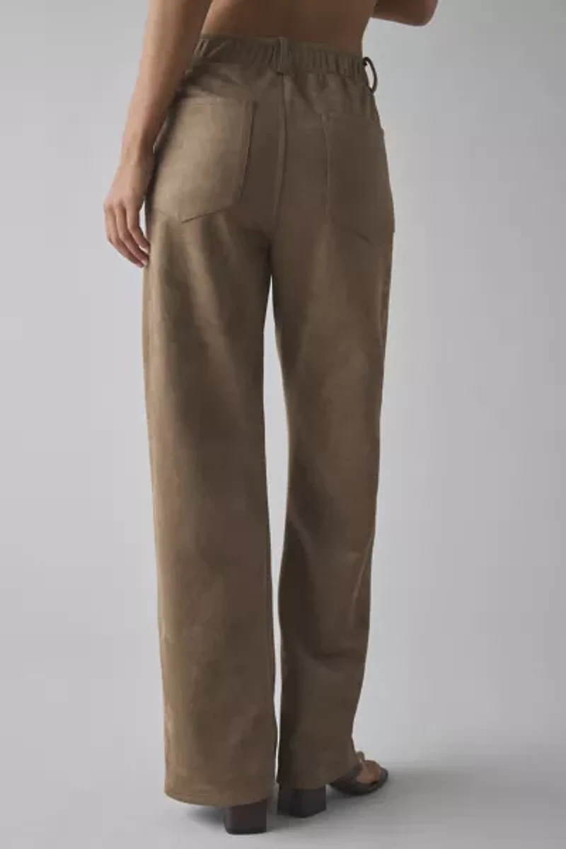 Lioness Dusty Faux Suede Wide Leg Pant