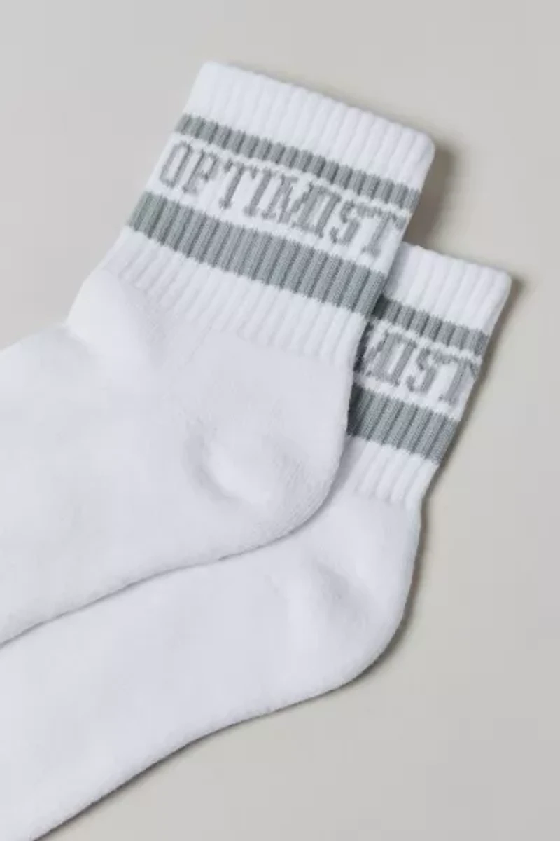 Alana Striped Athletic Quarter Crew Sock