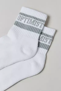Alana Striped Athletic Quarter Crew Sock