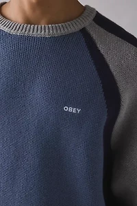 OBEY Raglan Crew Neck Sweater