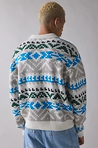 OBEY Geo Pattern Polo Sweater