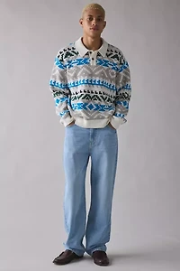 OBEY Geo Pattern Polo Sweater