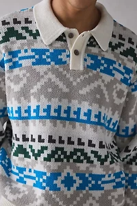 OBEY Geo Pattern Polo Sweater