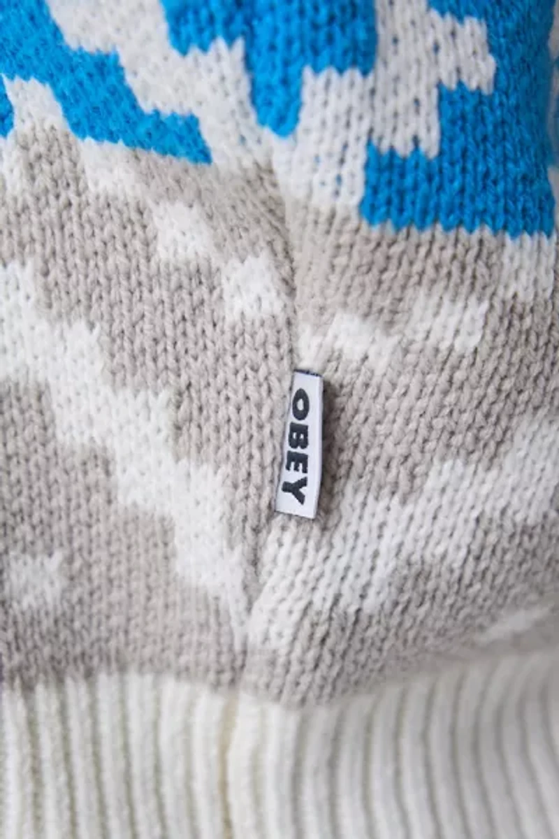 OBEY Geo Pattern Polo Sweater