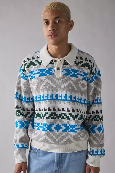 OBEY Geo Pattern Polo Sweater