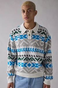 OBEY Geo Pattern Polo Sweater