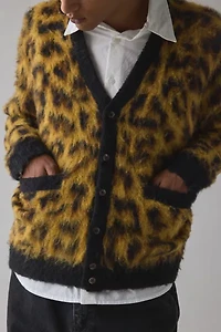 OBEY Patron Leopard Pattern Cardigan