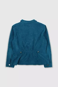 Vintage 90s Blue Corduroy Coat