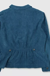 Vintage 90s Blue Corduroy Coat
