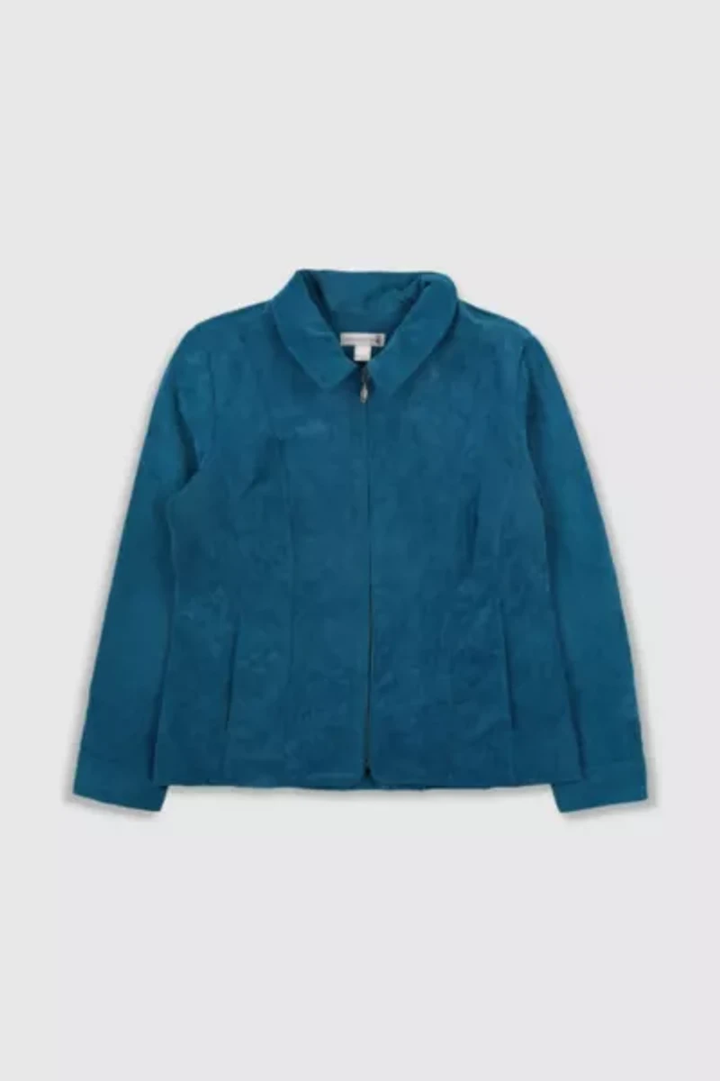 Vintage 90s Blue Corduroy Coat