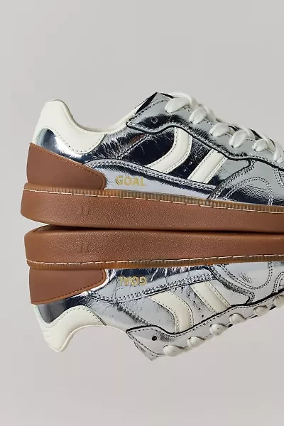 Coolway Women's Goal Silver Metallic Sneaker