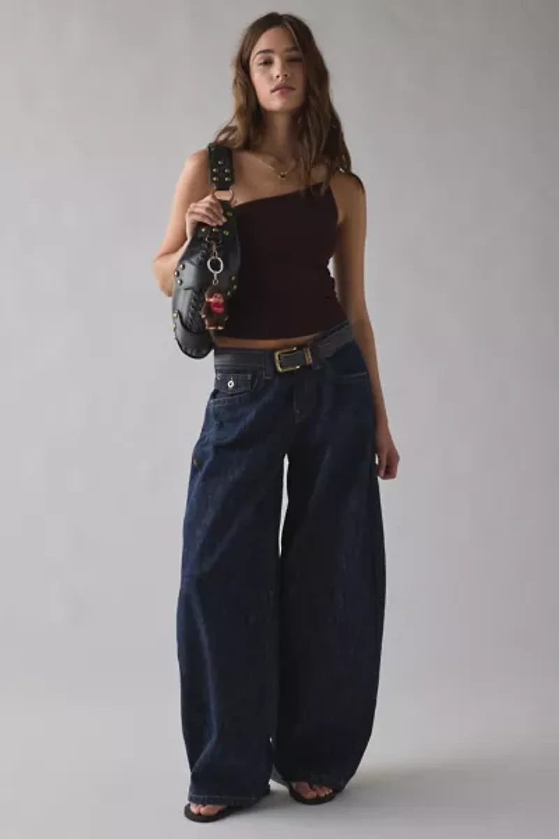 Motel Vey Knit Asymmetrical One-Shoulder Top