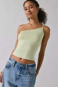 Motel Vey Knit Asymmetrical One-Shoulder Top