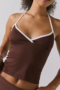 Motel Elspe Plunging Halter Crop Top